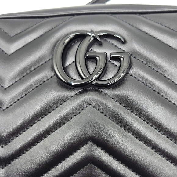 GUCCI GG Marmont Shoulder/Crossbody Black Leather/Hardware - COA included - Picture 15 of 16